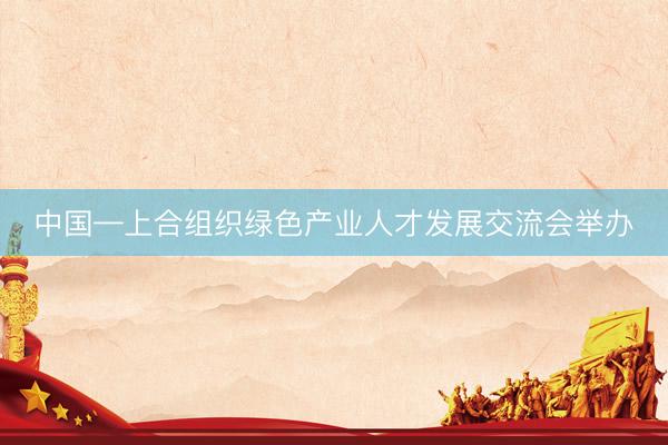 中国—上合组织绿色产业人才发展交流会举办