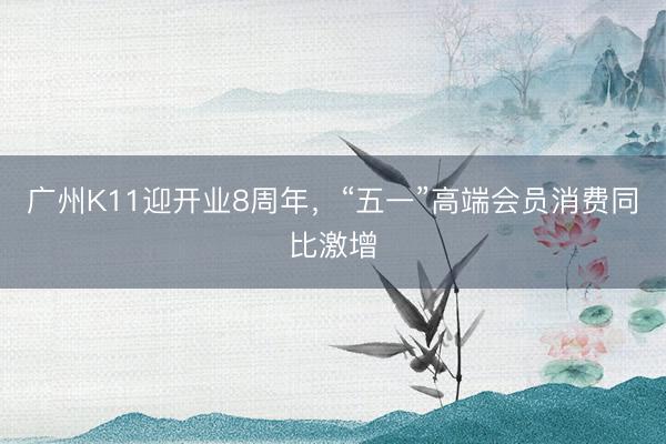 广州K11迎开业8周年，“五一”高端会员消费同比激增