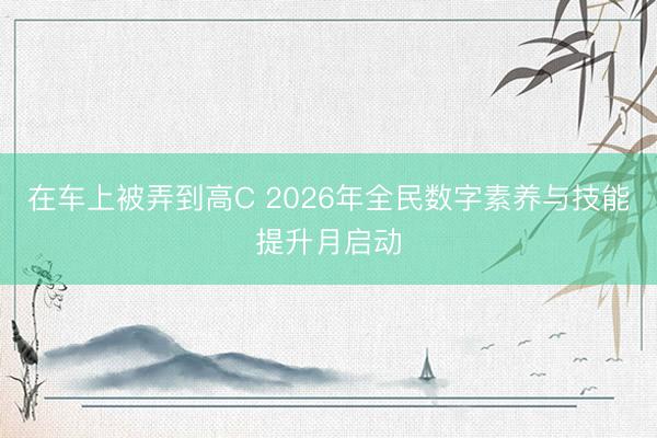 在车上被弄到高C 2026年全民数字素养与技能提升月启动