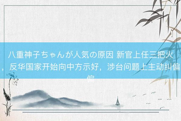 八重神子ちゃんが人気の原因 新官上任三把火，反华国家开始向中方示好，涉台问题上主动纠偏